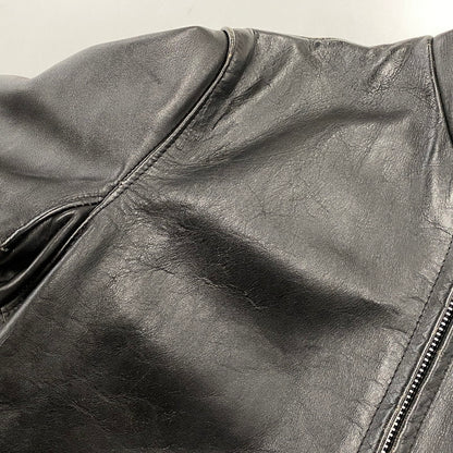 【現状渡し品】【メンズ】 SCHOTT ショット STAND-COLLAR SINGLE RIDER JACKET スタンドカラー シングル ライダース ジャケット アウター 145-260922-kh-04-izu サイズ：38 カラー：ブラック 万代Net店
