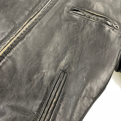 【現状渡し品】【メンズ】 SCHOTT ショット STAND-COLLAR SINGLE RIDER JACKET スタンドカラー シングル ライダース ジャケット アウター 145-260922-kh-04-izu サイズ：38 カラー：ブラック 万代Net店