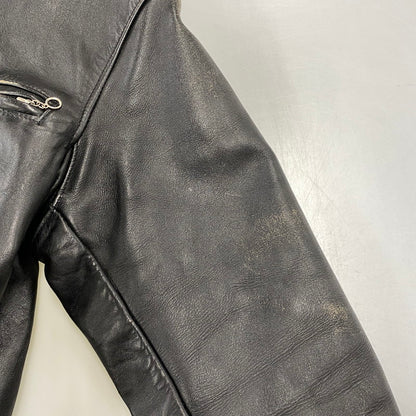 【現状渡し品】【メンズ】 SCHOTT ショット STAND-COLLAR SINGLE RIDER JACKET スタンドカラー シングル ライダース ジャケット アウター 145-260922-kh-04-izu サイズ：38 カラー：ブラック 万代Net店
