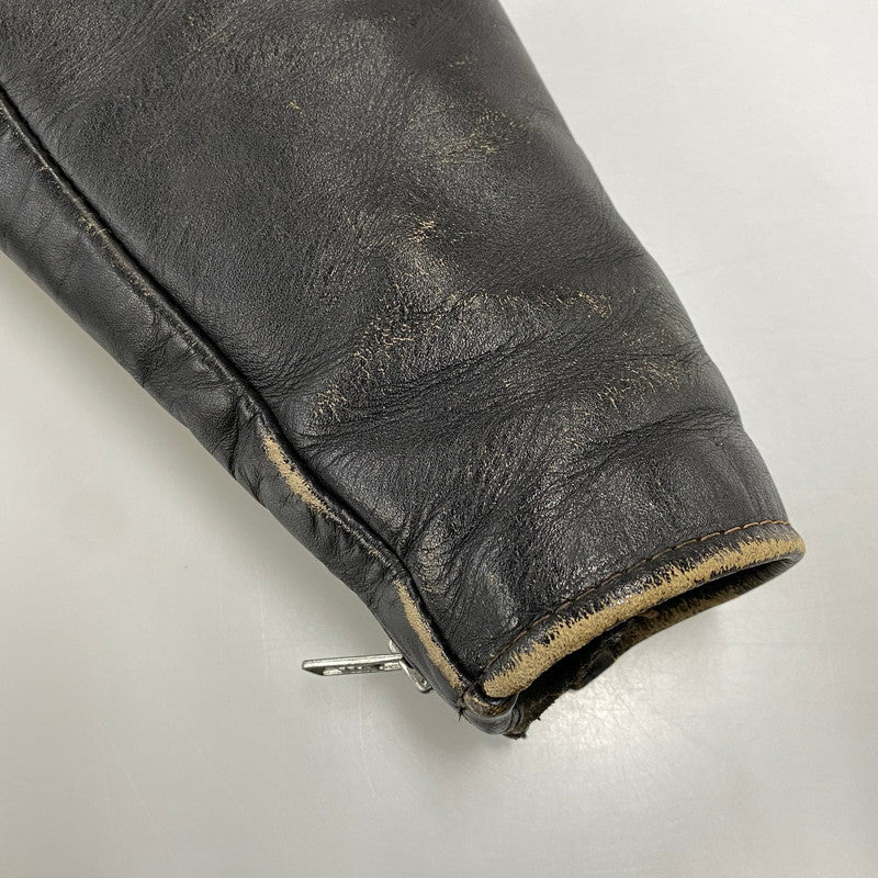 【現状渡し品】【メンズ】 SCHOTT ショット STAND-COLLAR SINGLE RIDER JACKET スタンドカラー シングル ライダース ジャケット アウター 145-260922-kh-04-izu サイズ：38 カラー：ブラック 万代Net店