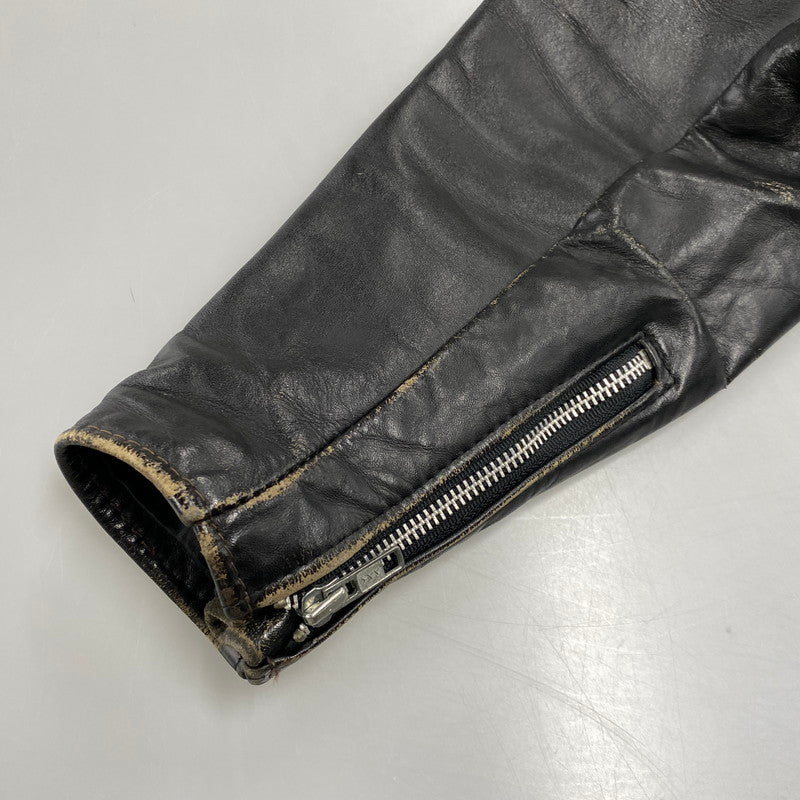 【現状渡し品】【メンズ】 SCHOTT ショット STAND-COLLAR SINGLE RIDER JACKET スタンドカラー シングル ライダース ジャケット アウター 145-260922-kh-04-izu サイズ：38 カラー：ブラック 万代Net店