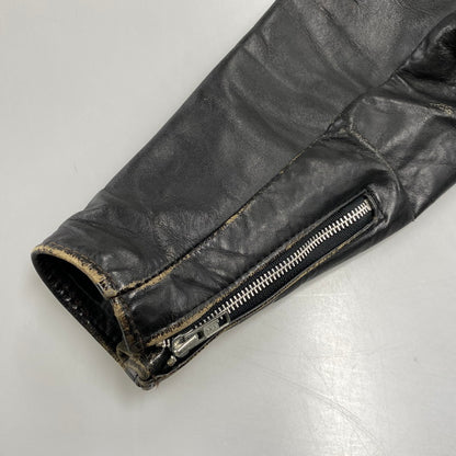 【現状渡し品】【メンズ】 SCHOTT ショット STAND-COLLAR SINGLE RIDER JACKET スタンドカラー シングル ライダース ジャケット アウター 145-260922-kh-04-izu サイズ：38 カラー：ブラック 万代Net店