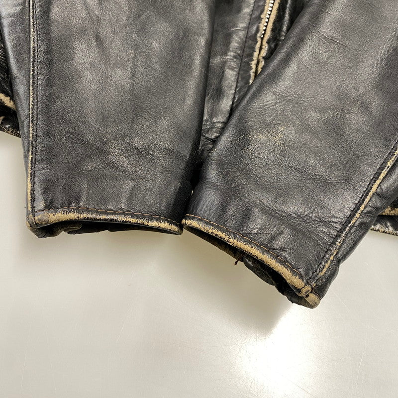 【現状渡し品】【メンズ】 SCHOTT ショット STAND-COLLAR SINGLE RIDER JACKET スタンドカラー シングル ライダース ジャケット アウター 145-260922-kh-04-izu サイズ：38 カラー：ブラック 万代Net店
