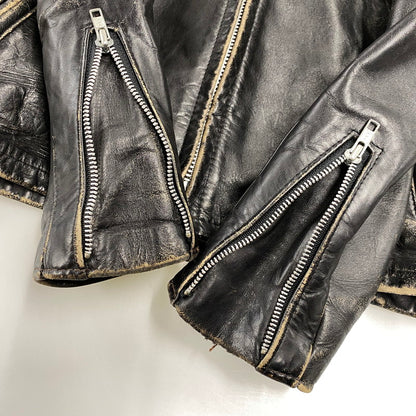 【現状渡し品】【メンズ】 SCHOTT ショット STAND-COLLAR SINGLE RIDER JACKET スタンドカラー シングル ライダース ジャケット アウター 145-260922-kh-04-izu サイズ：38 カラー：ブラック 万代Net店