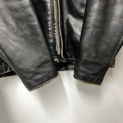 【現状渡し品】【メンズ】 SCHOTT ショット STAND-COLLAR SINGLE RIDER JACKET スタンドカラー シングル ライダース ジャケット アウター 145-260922-kh-04-izu サイズ：38 カラー：ブラック 万代Net店