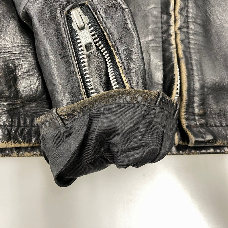 【現状渡し品】【メンズ】 SCHOTT ショット STAND-COLLAR SINGLE RIDER JACKET スタンドカラー シングル ライダース ジャケット アウター 145-260922-kh-04-izu サイズ：38 カラー：ブラック 万代Net店