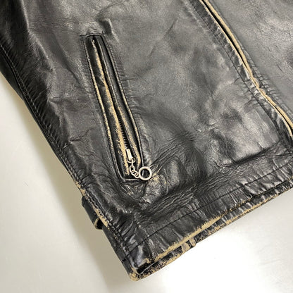 【現状渡し品】【メンズ】 SCHOTT ショット STAND-COLLAR SINGLE RIDER JACKET スタンドカラー シングル ライダース ジャケット アウター 145-260922-kh-04-izu サイズ：38 カラー：ブラック 万代Net店