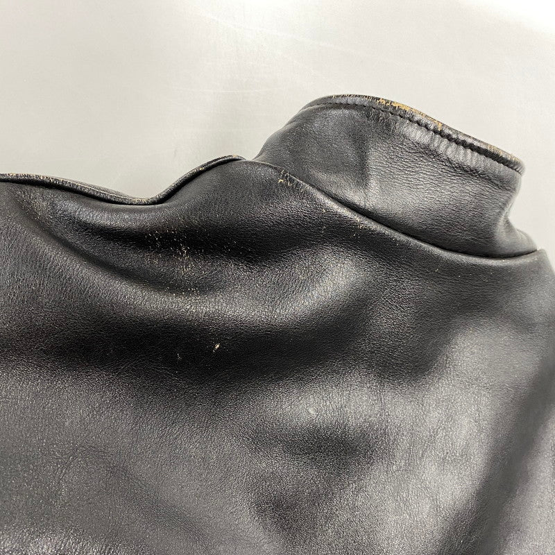 【現状渡し品】【メンズ】 SCHOTT ショット STAND-COLLAR SINGLE RIDER JACKET スタンドカラー シングル ライダース ジャケット アウター 145-260922-kh-04-izu サイズ：38 カラー：ブラック 万代Net店