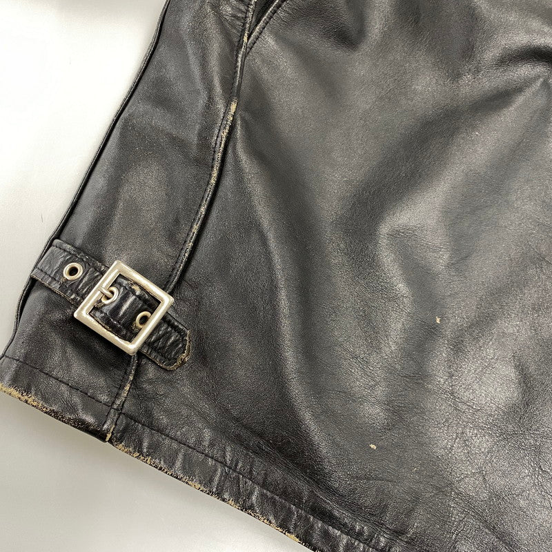 【現状渡し品】【メンズ】 SCHOTT ショット STAND-COLLAR SINGLE RIDER JACKET スタンドカラー シングル ライダース ジャケット アウター 145-260922-kh-04-izu サイズ：38 カラー：ブラック 万代Net店