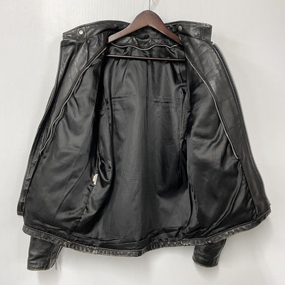 【現状渡し品】【メンズ】 SCHOTT ショット STAND-COLLAR SINGLE RIDER JACKET スタンドカラー シングル ライダース ジャケット アウター 145-260922-kh-04-izu サイズ：38 カラー：ブラック 万代Net店