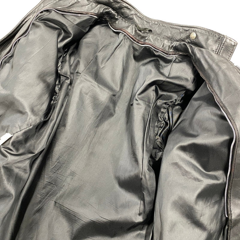 【現状渡し品】【メンズ】 SCHOTT ショット STAND-COLLAR SINGLE RIDER JACKET スタンドカラー シングル ライダース ジャケット アウター 145-260922-kh-04-izu サイズ：38 カラー：ブラック 万代Net店
