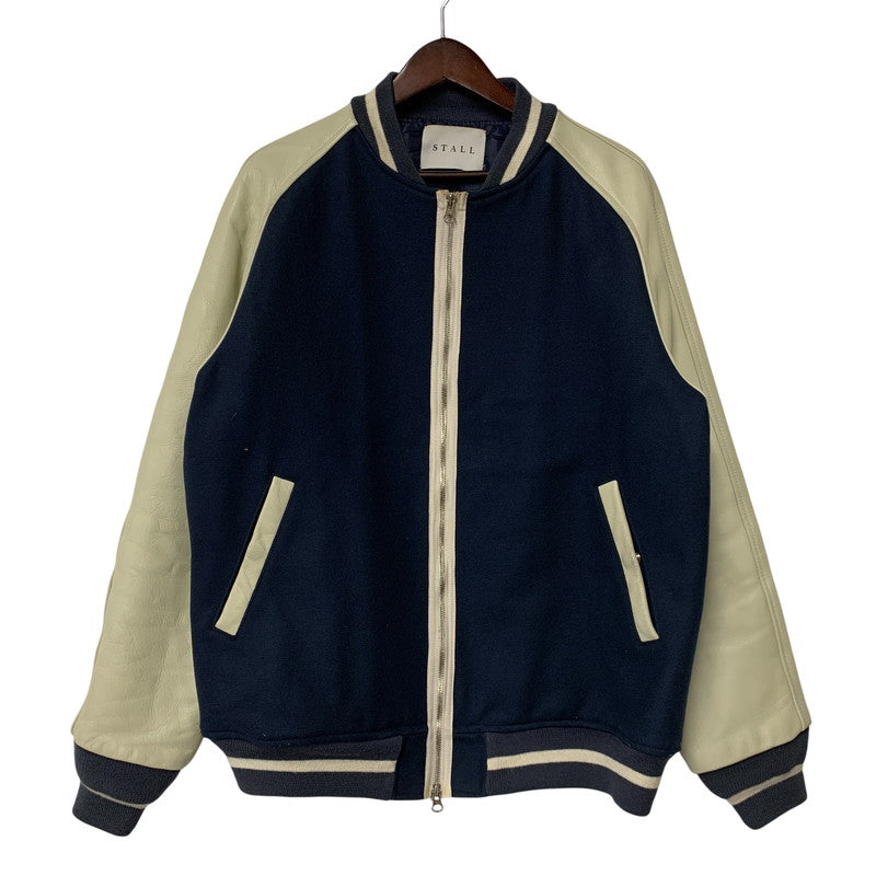 【中古品】【メンズ】 STALL ストール STADIUM JACKET スタジアム ジャケット アウター 140-260924-kh-04-izu サイズ：L カラー：ネイビー×ホワイト系 万代Net店