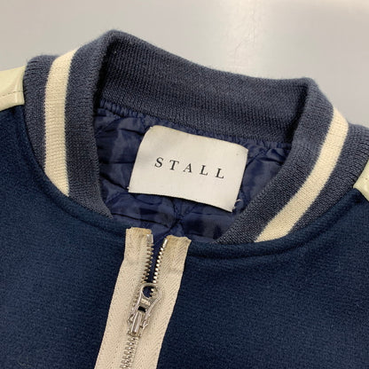 【中古品】【メンズ】 STALL ストール STADIUM JACKET スタジアム ジャケット アウター 140-260924-kh-04-izu サイズ：L カラー：ネイビー×ホワイト系 万代Net店