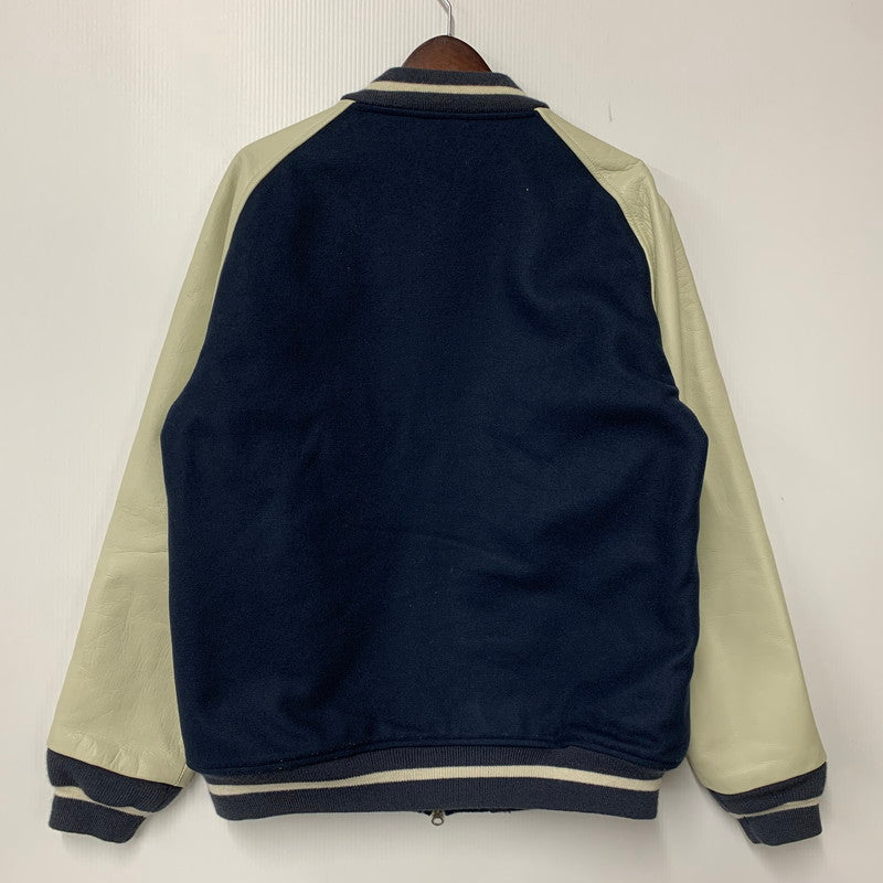 【中古品】【メンズ】 STALL ストール STADIUM JACKET スタジアム ジャケット アウター 140-260924-kh-04-izu サイズ：L カラー：ネイビー×ホワイト系 万代Net店