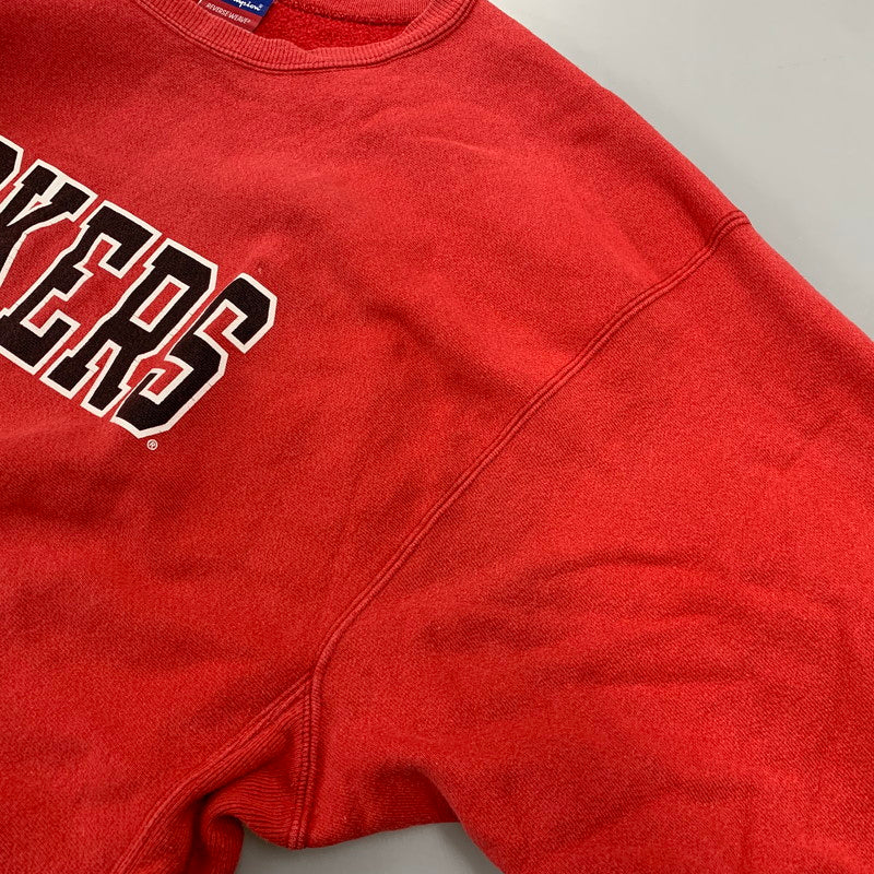 【中古品】【メンズ】 CHAMPION チャンピオン メキシコ製 HUSKERS REVERSE WEAVE SWEATSHIRT リバース ウィーブ スウェットシャツ トップス 146-260924-kh-02-izu サイズ：XL カラー：レッド 万代Net店
