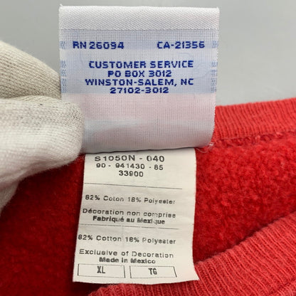 【中古品】【メンズ】 CHAMPION チャンピオン メキシコ製 HUSKERS REVERSE WEAVE SWEATSHIRT リバース ウィーブ スウェットシャツ トップス 146-260924-kh-02-izu サイズ：XL カラー：レッド 万代Net店