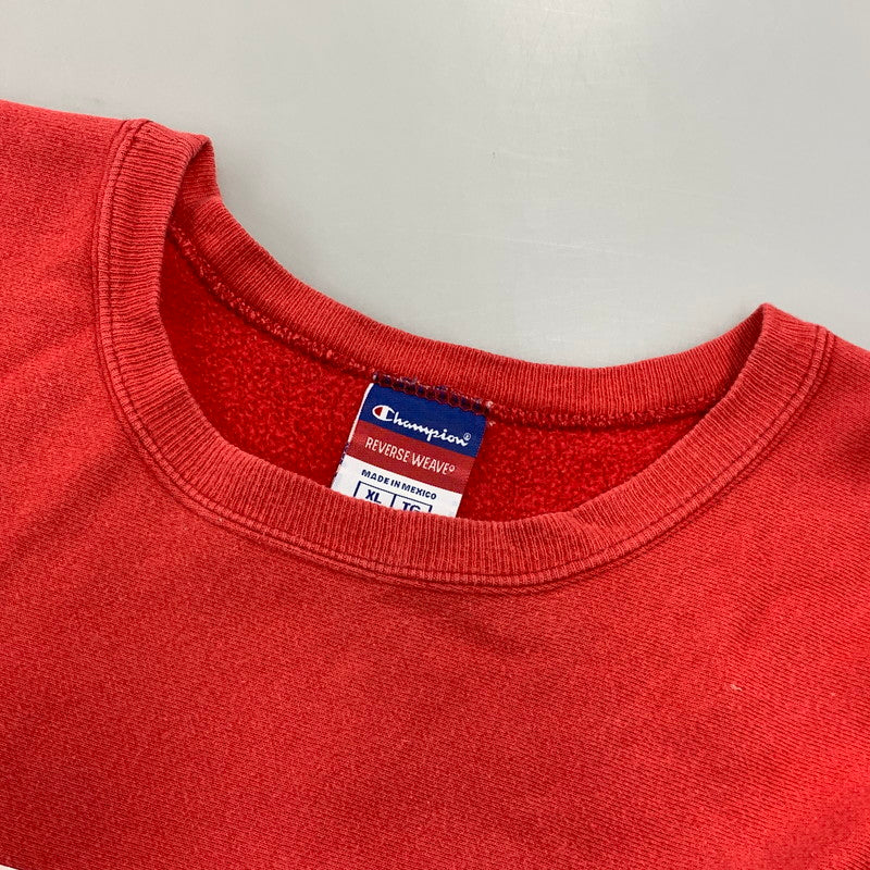 【中古品】【メンズ】 CHAMPION チャンピオン メキシコ製 HUSKERS REVERSE WEAVE SWEATSHIRT リバース ウィーブ スウェットシャツ トップス 146-260924-kh-02-izu サイズ：XL カラー：レッド 万代Net店