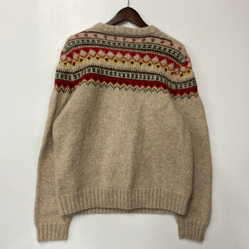 【中古品】【メンズ】 POLO RALPH LAUREN ポロ・ラルフローレン FAIR ISLE ALPACA WOOL KNIT フェアアイル アルパカ ウール ニット トップス 146-260922-kh-07-izu サイズ：XL カラー：ベージュ系 万代Net店