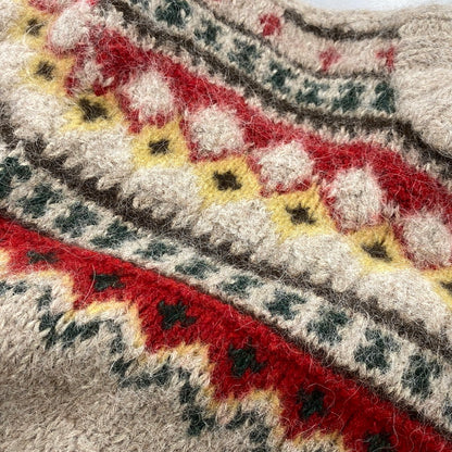 【中古品】【メンズ】 POLO RALPH LAUREN ポロ・ラルフローレン FAIR ISLE ALPACA WOOL KNIT フェアアイル アルパカ ウール ニット トップス 146-260922-kh-07-izu サイズ：XL カラー：ベージュ系 万代Net店