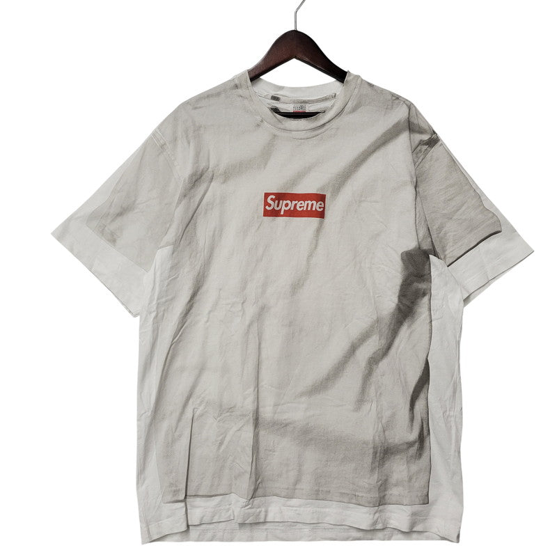 【中古品】【メンズ】 SUPREME シュプリーム × MM6 BOX LOGO TEE ボックス ロゴ Tシャツ 半袖 149-261007-sm-11-izu サイズ：L カラー：ホワイト 万代Net店