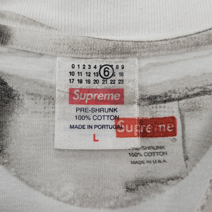 【中古品】【メンズ】 SUPREME シュプリーム × MM6 BOX LOGO TEE ボックス ロゴ Tシャツ 半袖 149-261007-sm-11-izu サイズ：L カラー：ホワイト 万代Net店