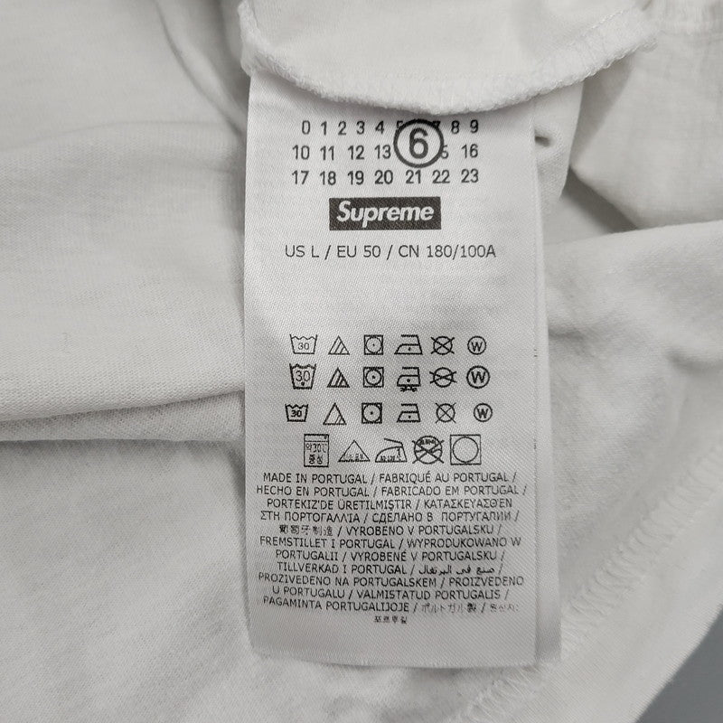 【中古品】【メンズ】 SUPREME シュプリーム × MM6 BOX LOGO TEE ボックス ロゴ Tシャツ 半袖 149-261007-sm-11-izu サイズ：L カラー：ホワイト 万代Net店