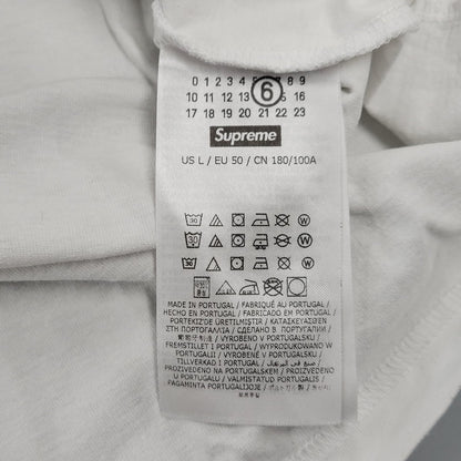 【中古品】【メンズ】 SUPREME シュプリーム × MM6 BOX LOGO TEE ボックス ロゴ Tシャツ 半袖 149-261007-sm-11-izu サイズ：L カラー：ホワイト 万代Net店