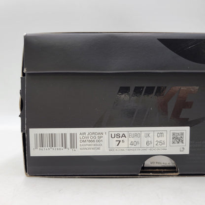 【中古品】【メンズ/レディース】 NIKE ナイキ × TRAVIS SCOTT トラヴィス スコット AIR JORDAN 1 LOW OG SP DM7866-001 エア ジョーダン 1 ロー OG SP スニーカー 靴 160-260924-as-01-izu サイズ：25.5cm カラー：BLACK/PHANTOM BLACK 万代Net店