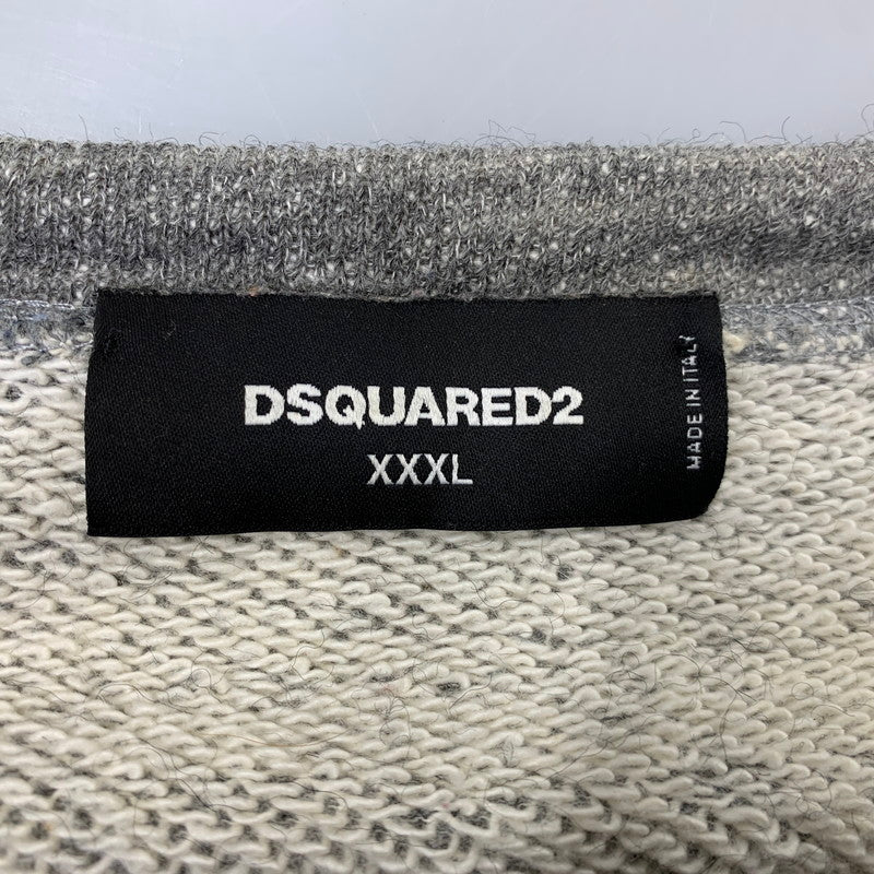 【中古品】【メンズ】 DSQUARED2 ディースクエアード GYM SWEAT SHIRT S71GU0192 スウェットシャツ 141-261013-as-05-izu サイズ：XXXL カラー：グレー 万代Net店