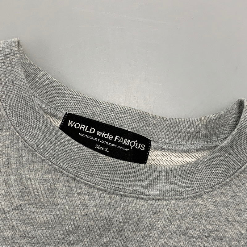 【中古品】【メンズ】 WORLD WIDE FAMOUS ワールドワイドフェイマス BETTY GRAPHIC SWEATSHIRT ベティ グラフィック スウェットシャツ トップス 142-260924-kh-08-izu サイズ：L カラー：グレー 万代Net店