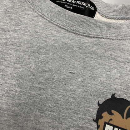 【中古品】【メンズ】 WORLD WIDE FAMOUS ワールドワイドフェイマス BETTY GRAPHIC SWEATSHIRT ベティ グラフィック スウェットシャツ トップス 142-260924-kh-08-izu サイズ：L カラー：グレー 万代Net店
