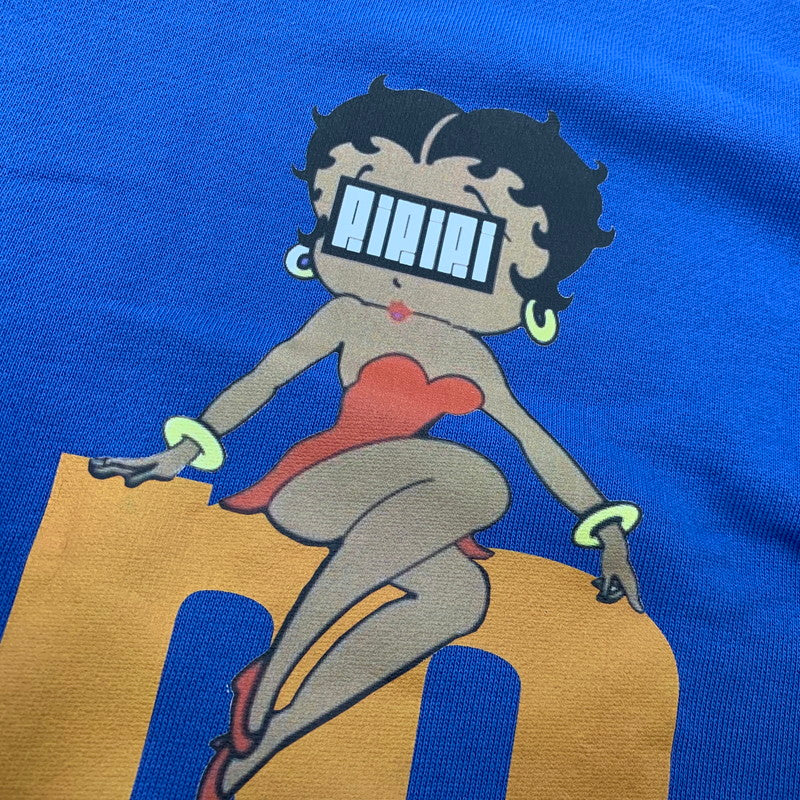 【中古品】【メンズ】 WORLD WIDE FAMOUS ワールドワイドフェイマス BETTY GRAPHIC SWEATSHIRT ベティ グラフィック スウェットシャツ トップス 142-260924-kh-07-izu サイズ：XL カラー：ブルー 万代Net店