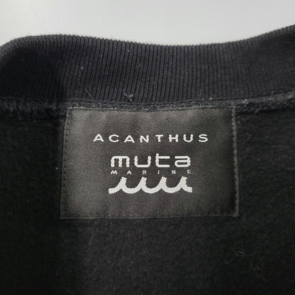 【中古品】【メンズ】 ACANTHUS アカンサス× MUTA MARINE ムータマリン MA2546 SWEET LOGO CREWNECK SWEATSHIRTS スウィート ロゴ クルーネック スウェット トップス 140-261012-kh-07-izu サイズ：XL カラー：ブラック 万代Net店