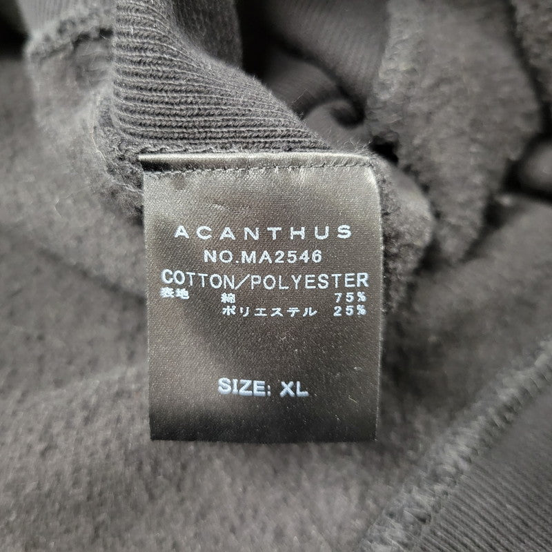 【中古品】【メンズ】 ACANTHUS アカンサス× MUTA MARINE ムータマリン MA2546 SWEET LOGO CREWNECK SWEATSHIRTS スウィート ロゴ クルーネック スウェット トップス 140-261012-kh-07-izu サイズ：XL カラー：ブラック 万代Net店