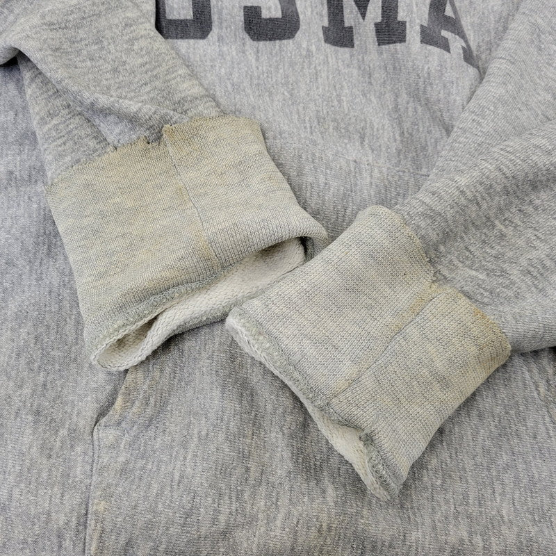 【現状渡し品】【メンズ】 CHAMPION チャンピオン USA製 トリコタグ後期 染み込みプリント USMA REVERSE WEAVE HOODED SWEATSHIRT リバース ウィーブ フーデッド スウェットシャツ 146-261017-kh-07-izu サイズ：M カラー：グレー 万代Net店