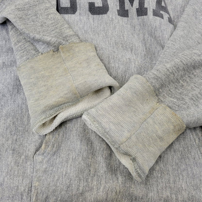 【現状渡し品】【メンズ】 CHAMPION チャンピオン USA製 トリコタグ後期 染み込みプリント USMA REVERSE WEAVE HOODED SWEATSHIRT リバース ウィーブ フーデッド スウェットシャツ 146-261017-kh-07-izu サイズ：M カラー：グレー 万代Net店