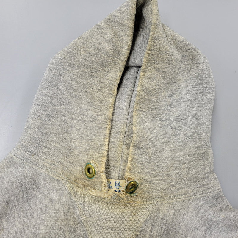 【現状渡し品】【メンズ】 CHAMPION チャンピオン USA製 トリコタグ後期 染み込みプリント USMA REVERSE WEAVE HOODED SWEATSHIRT リバース ウィーブ フーデッド スウェットシャツ 146-261017-kh-07-izu サイズ：M カラー：グレー 万代Net店