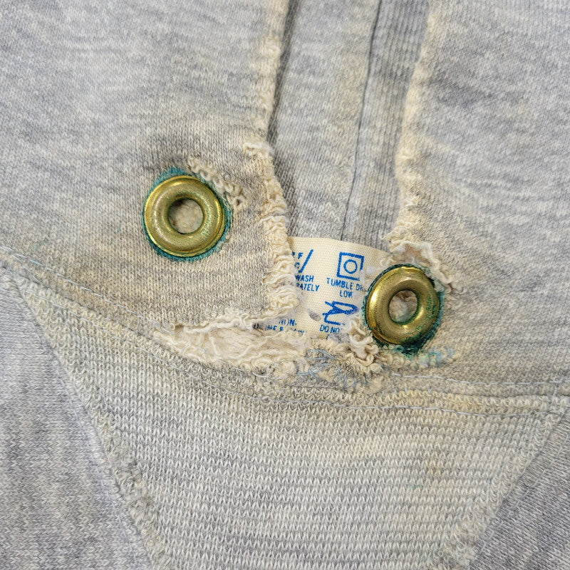 【現状渡し品】【メンズ】 CHAMPION チャンピオン USA製 トリコタグ後期 染み込みプリント USMA REVERSE WEAVE HOODED SWEATSHIRT リバース ウィーブ フーデッド スウェットシャツ 146-261017-kh-07-izu サイズ：M カラー：グレー 万代Net店