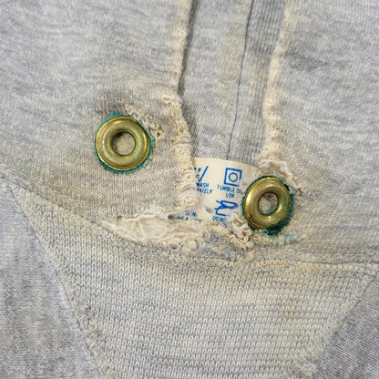 【現状渡し品】【メンズ】 CHAMPION チャンピオン USA製 トリコタグ後期 染み込みプリント USMA REVERSE WEAVE HOODED SWEATSHIRT リバース ウィーブ フーデッド スウェットシャツ 146-261017-kh-07-izu サイズ：M カラー：グレー 万代Net店