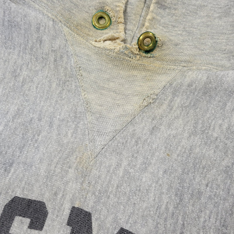 【現状渡し品】【メンズ】 CHAMPION チャンピオン USA製 トリコタグ後期 染み込みプリント USMA REVERSE WEAVE HOODED SWEATSHIRT リバース ウィーブ フーデッド スウェットシャツ 146-261017-kh-07-izu サイズ：M カラー：グレー 万代Net店