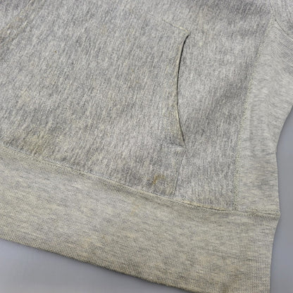 【現状渡し品】【メンズ】 CHAMPION チャンピオン USA製 トリコタグ後期 染み込みプリント USMA REVERSE WEAVE HOODED SWEATSHIRT リバース ウィーブ フーデッド スウェットシャツ 146-261017-kh-07-izu サイズ：M カラー：グレー 万代Net店