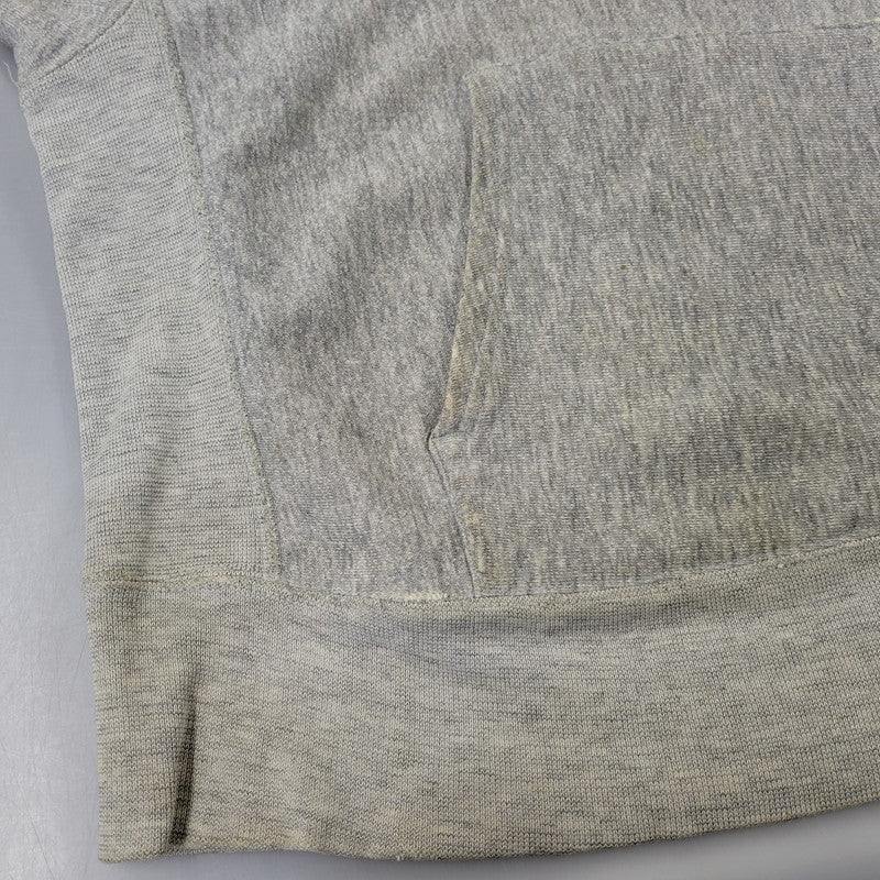 【現状渡し品】【メンズ】 CHAMPION チャンピオン USA製 トリコタグ後期 染み込みプリント USMA REVERSE WEAVE HOODED SWEATSHIRT リバース ウィーブ フーデッド スウェットシャツ 146-261017-kh-07-izu サイズ：M カラー：グレー 万代Net店