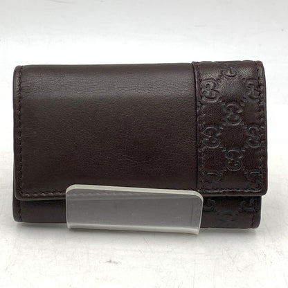 【中古品】【メンズ/レディース】 GUCCI グッチ 256433 グッチシマ 6連 キーケース 財布 181-260929-ya-14-izu カラー：ブラウン 万代Net店