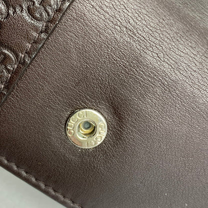 【中古品】【メンズ/レディース】 GUCCI グッチ 256433 グッチシマ 6連 キーケース 財布 181-260929-ya-14-izu カラー：ブラウン 万代Net店