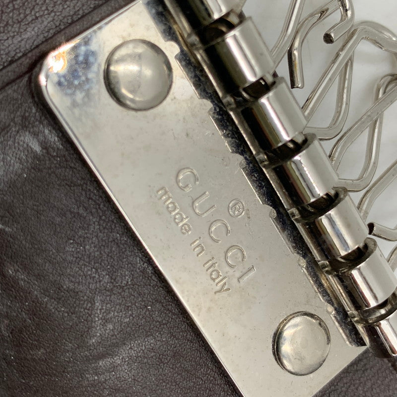 【中古品】【メンズ/レディース】 GUCCI グッチ 256433 グッチシマ 6連 キーケース 財布 181-260929-ya-14-izu カラー：ブラウン 万代Net店
