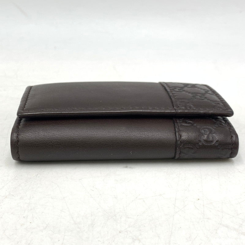 【中古品】【メンズ/レディース】 GUCCI グッチ 256433 グッチシマ 6連 キーケース 財布 181-260929-ya-14-izu カラー：ブラウン 万代Net店