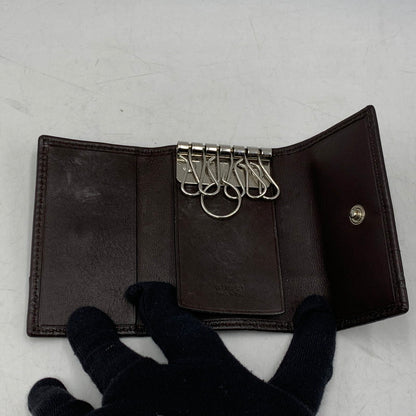 【中古品】【メンズ/レディース】 GUCCI グッチ 256433 グッチシマ 6連 キーケース 財布 181-260929-ya-14-izu カラー：ブラウン 万代Net店