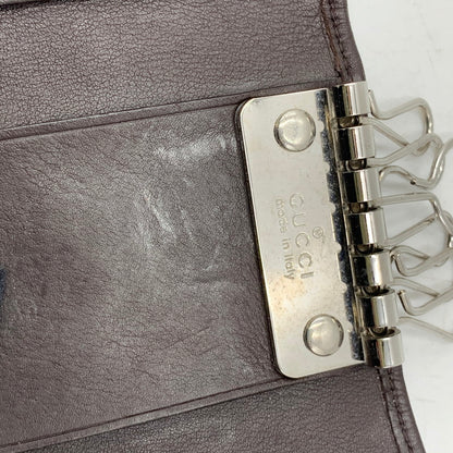 【中古品】【メンズ/レディース】 GUCCI グッチ 256433 グッチシマ 6連 キーケース 財布 181-260929-ya-14-izu カラー：ブラウン 万代Net店