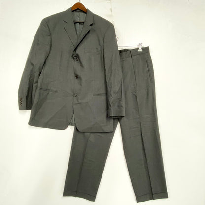 【中古品】【メンズ】 HUGO BOSS ヒューゴボス SUPER 100 STRIPE TAILORED SET-UP ストライプ テーラード セットアップ スーツ 141-261007-ya-07-izu サイズ：下記参照 カラー：チャコール 万代Net店