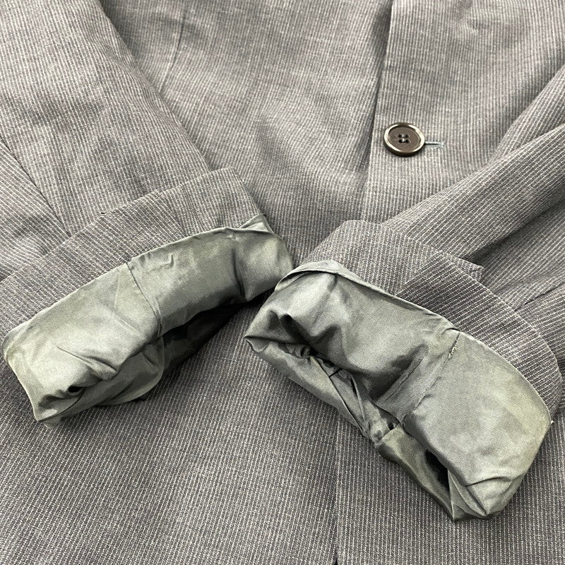 【中古品】【メンズ】 HUGO BOSS ヒューゴボス SUPER 100 STRIPE TAILORED SET-UP ストライプ テーラード セットアップ スーツ 141-261007-ya-07-izu サイズ：下記参照 カラー：チャコール 万代Net店